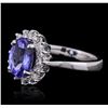 Image 1 : 14KT White Gold 2.37 ctw Tanzanite and Diamond Ring