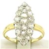 Image 1 : Platinum & 14k Yellow Gold Old Rose Cut Diamond Marquise Ring