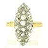 Image 2 : Platinum & 14k Yellow Gold Old Rose Cut Diamond Marquise Ring