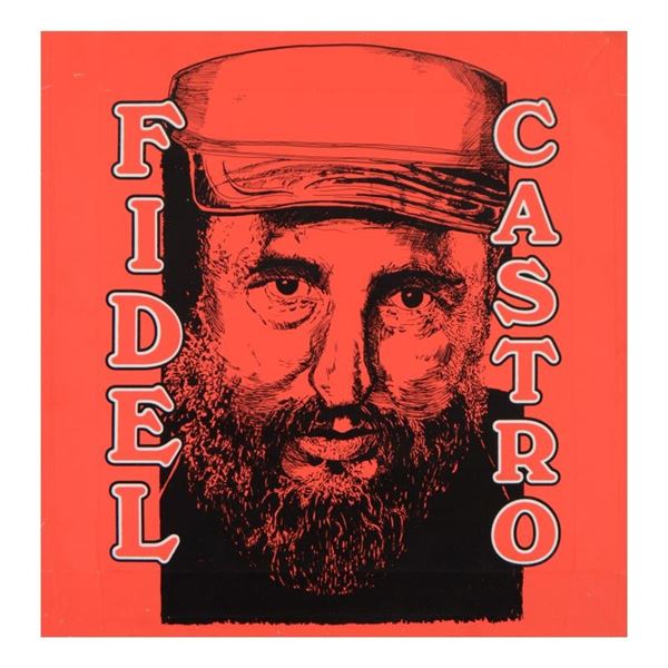 Steve Kaufman (1960-2010), "Fidel Castro" Limited Edition Hand Pulled Silkscreen