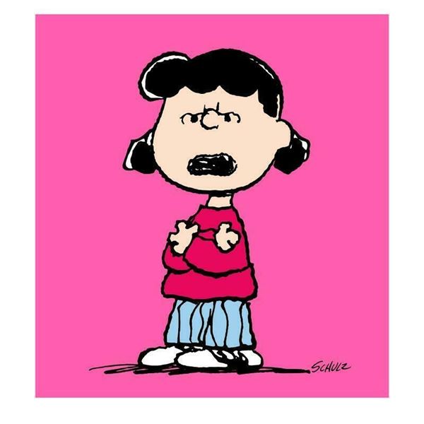 Peanuts, "Lucy: Pink" Hand Numbered Canvas (40"x44") Limited Edition Fine Art Pr