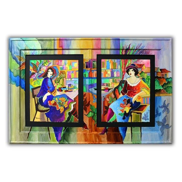 Patricia Govezensky, "Lea & Mila" Framed Original Watercolors with Hand Painted