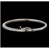 Image 2 : 14KT White Gold 2.30 ctw Diamond Bangle Bracelet
