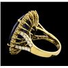 Image 3 : 19.72 ctw Sapphire and Diamond Ring - 14KT Yellow Gold