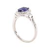 Image 4 : 1.54 ctw Tanzanite and Diamond Ring - Platinum