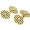 Image 1 : Estate Asprey 18k Solid Gold Collectible Red White Enamel Stripe Star Cufflinks