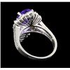 Image 3 : 3.73 ctw Tanzanite and Diamond Ring - 14KT White Gold