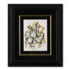 Image 1 : Yuroz, Framed Original Mixed Media Watercolor Painting, Hand Signed with Letter