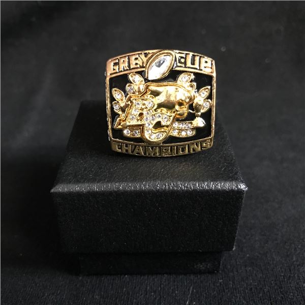 BC LIONS 2006 GREY CUP REPLICA CHAMPIONSHIP RING (JOSH BODEN)