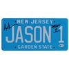 Image 1 : Ari Lehman Friday The 13th Jason 1 Authentic Signed License Plate BAS Witnessed