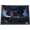 Image 1 : Ezra Miller & Jason Momoa Signed "Justice League" 11x14 Photo (PSA Hologram)