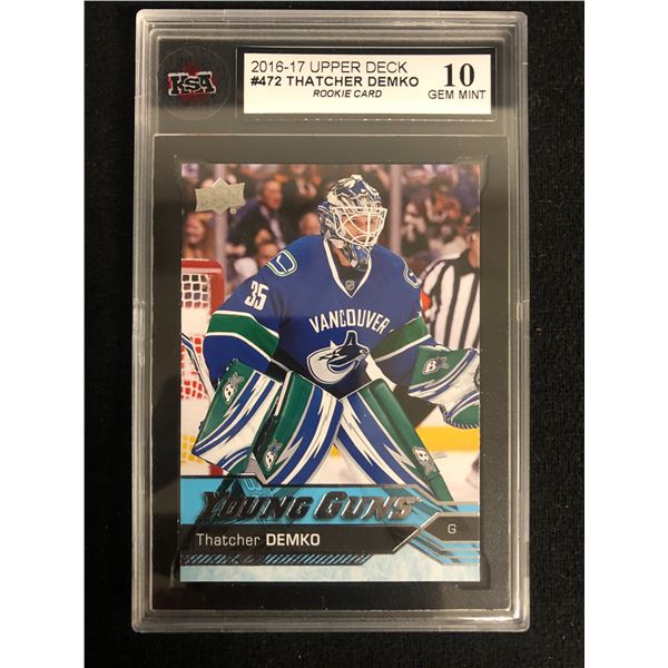 2016-17 UPPER DECK #472 THATCHER DEMKO Rookie Card (10 GEM MINT)