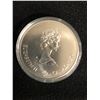 Image 2 : 1974 CANADA Queen Elizabeth II Olympics Montreal OLYMPIC RINGS Silver $5 Coin