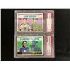 Image 1 : 1971 O-PEE-CHEE #254 KEN HODGE (PSA 6.5) & #256 JACQUES PLANTE (PSA 8 OC)