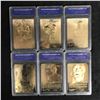 Image 2 : (6) KOBE BRYANT 23KT GOLD TRADING CARD LOT