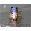 Image 1 : RHJ Ring w/ Synthetic Sapphire & Pink CZ #1563555