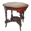 Image 1 : Renaissance Revival Walnut Octagonal Table -  #1563789