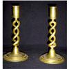 Image 1 : Pair of English Barley Twist Candlesticks #1564523