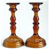 Image 1 : Decorated Depression Glass Candlesticks #1581866