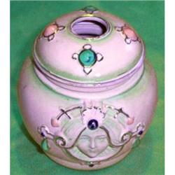 Schafer & Vater Pink Jasperware Hair Receiver #1581915