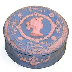 Scahfer & Vater Blue Jasperware Cameo  Powder #1582043