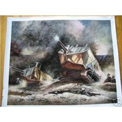 WW1 Oil Painting TANKS In Action #1582102