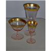 Image 1 : Tiffin Pink and Gold Stemware #1582150