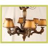 Image 1 : Vintage Belgian Chandelier Rustic Oak 6-Arm #1582166