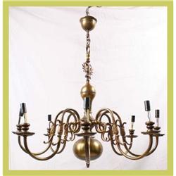 Vintage Chandelier Double Eagle Dragons Brass #1582173