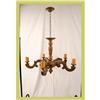 Image 1 : Vintage Chandelier Rustic Oak 5-Arm #1582175
