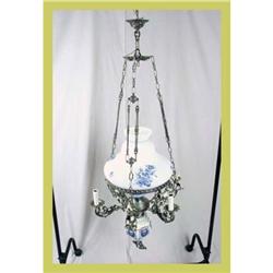 Vintage Chandelier Pied Piper Pewter 3-Arm #1582184