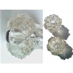 Antique Drawer Knobs Glass Pr for Fed Furn #1582196