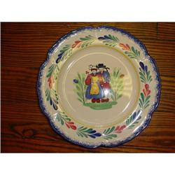 Pair of French faience plates  by Pornic #1582209