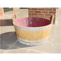 Old half wine barrel from Bordeaux, France  #1582211