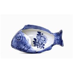 Old Japanese Blue & White Imari Fish Plate  #1582233