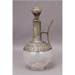Steuben Style Silver Etched Glass Claret #1582234