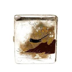 Japanese Sterling Silver Gold Lacquer Cigarette#1582238