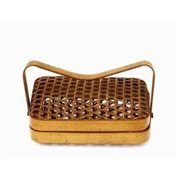 Japanese Tea Bamboo Basket w Box Sg #1582243