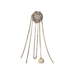 Japanese Metal Hair Pin Kanzashi w Flower #1582247