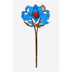 19C Chinese Kingfisher Feather & Bead Hair Pin #1582254