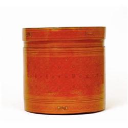 Old Burmese Thai Red Lacquer Betel Box #1582264