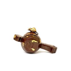 Old Japanese Gilt Bronze Hammer w Rat Censer #1582265