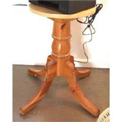 Table Base Oak Solid 4 Legs Turned Column #1582279