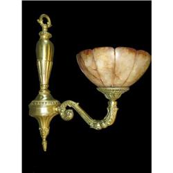 A pair of bronze and alabaster sconces #1582310