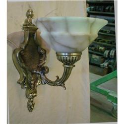 A pair of alabaster and bronze sconces #1582325
