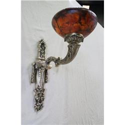 A pair of alabaster and bronze sconces #1582333