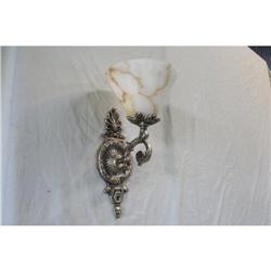 A pair of alabaster and bronze sconces #1582334