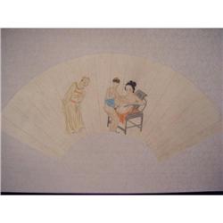 Fine Chinese Fan Painting  #1582341