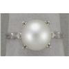 Image 1 : Platinum Cultured 9 1/2MM Pearl Ring #1591901