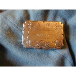 Exquisite Victorian Sterling Silver Snuff Box #1592346